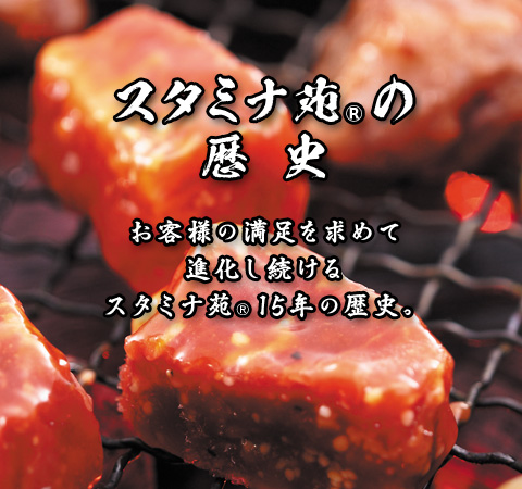 スタミナ苑の歴史お客様の満足を求めて進化し続けるスタミナ苑15年の歴史。